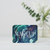 Moderne blaue und grüne Aquarellkarte Visitenkarte (Stehend Vorderseite)