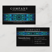 Moderne blaue und grüne Edelstein-Mandala Visitenkarte (Vorne/Hinten)