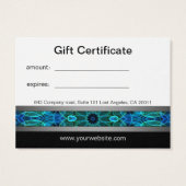 Moderne blaue und grüne Gemüsen mandala Geschenkgu (Rückseite)