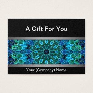 Moderne blaue und grüne Gemüsen mandala Geschenkgu
