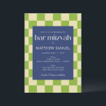Moderne blaue und grüne Tafel Bar Mitzvah Einladung<br><div class="desc">Moderne blaue und grüne Tafel Bar Mitzvah Einladung</div>