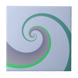 Moderne blaue und grüne Wellen Fliese