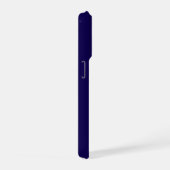 Moderne blaue und orange personalisierte Name Hand iPhone Hülle (Rechte Seite)