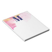 Moderne blaue und rosa Farbtöne Personalisiert Notizblock (angewinkelt)