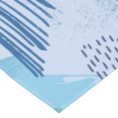 Moderne blaue und rosa Linien und Spiralen Tischdecke (Schrägansicht)