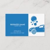 Moderne, blaue und weiße Autos, Wash & Detection Visitenkarte (Rückseite)