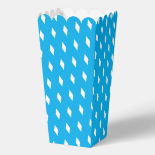 Moderne Blaue und Weiße Diamant-Muster-Popcorn-Sch Geschenkschachtel