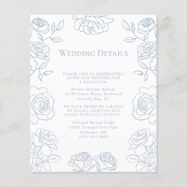 Moderne, blaue und weiße französische Rose Hochzei