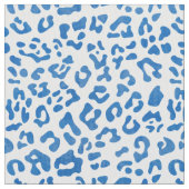 Moderne blaue und weiße Geparden-Muster Stoff (Nahaufnahme)