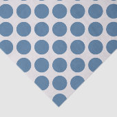 Moderne blaue und weiße große Polka-Punkte Seidenpapier (Ausschnitt)