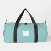 Moderne blaue und weiße Monogrammanfangsbuchstabe  Duffle Bag (Rückseite)