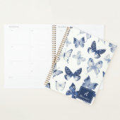 Moderne Blaue und Weiße Schmetterlinge Planer (Anzeige)