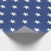 Moderne blaue und weiße Sternchen-Vereinbarung Geschenkpapier (Ecke)