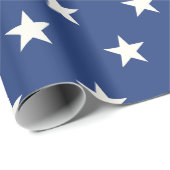 Moderne blaue und weiße Sternchen-Vereinbarung Geschenkpapier (Rolleneckpunkt)