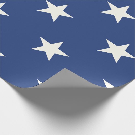 Moderne blaue und weiße Sternchen-Vereinbarung Geschenkpapier (Ecke)