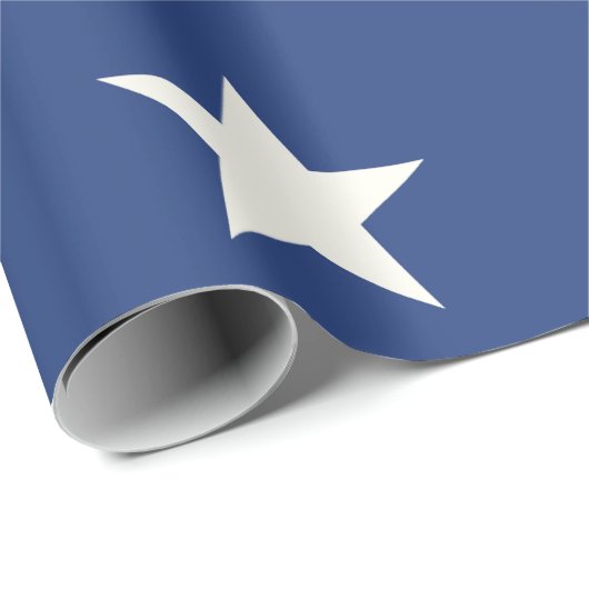 Moderne blaue und weiße Sternchen-Vereinbarung Geschenkpapier (Rolleneckpunkt)