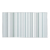 Moderne blaue und weiße Streifen an der Küste Kissenbezug (Rückseite-Links)