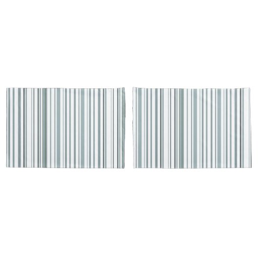 Moderne blaue und weiße Streifen an der Küste Kissenbezug (Rückseite-Set)