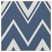 Moderne, blaue und weiße Zickzack Muster Stoff (Nahaufnahme)