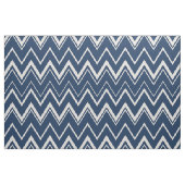 Moderne, blaue und weiße Zickzack Muster Stoff (Fat Quarter (45,7 x 55,9 cm))