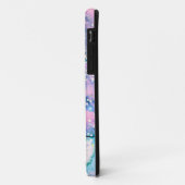 Moderne blaue violette Glitter-Schick-Monogramm Case-Mate iPhone Hülle (Hinten/Links)