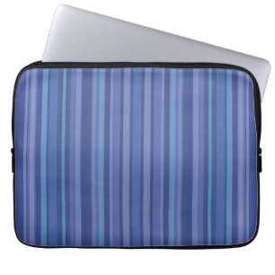 Moderne blaue violette Streifen Laptopschutzhülle