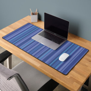 Moderne Blaue Violette Streifen Schreibtischunterlage