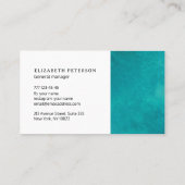 Moderne blaue Visitenkarte für den Ozean (Rückseite)