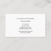 Moderne blaue Visitenkarte für den Ozean (Rückseite)