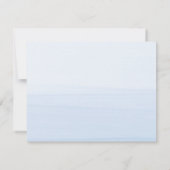 Moderne blaue Wasserfarbe Ombre Note Card Mitteilungskarte (Rückseite)