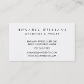 Moderne blaue Wasserfarbe & weißer Streifen Visitenkarte (Rückseite)