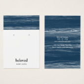 Moderne, blaue, weiße Ohrhörerkarte aus Marmor (Vorne & Hinten)