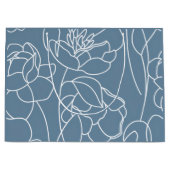 Moderne Blaue Wildblume Große Geschenktüte (Vorderseite)