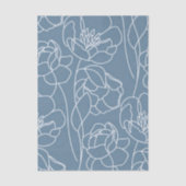 Moderne Blaue Wildblume  Seidenpapier (Vorderseite)