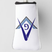 Moderne blaue Winkel und Zirkel Golf Headcover (Rotieren 90)