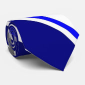 Moderne blaue Wirbel Krawatte (Gerollt)