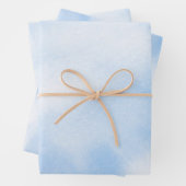 Moderne blaue Wolken Geschenkpapier Set (Beispiel)