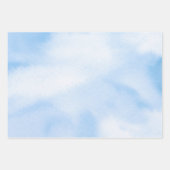 Moderne blaue Wolken Geschenkpapier Set (Vorderseite)