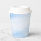 Moderne blaue Wolken Pappbecher (Vorderseite)