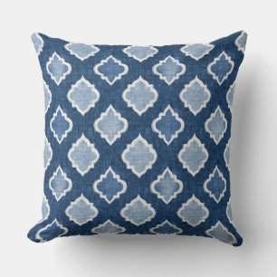 Moderne blaue Wurfkissen Kissen