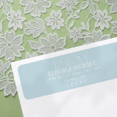 Moderne Blaue Zitrus-Monogramm-Hochzeit in Schreib