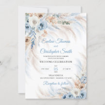 Moderne blauen Blume Rose Pampas tropische