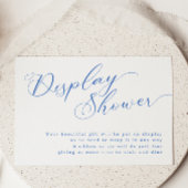 Moderne Blauer Script-Brautparty-Display-Dusche Begleitkarte