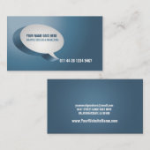 Moderne blaues Grün-Visitenkarte Visitenkarte (Vorne/Hinten)