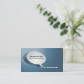 Moderne blaues Grün-Visitenkarte Visitenkarte (Stehend Vorderseite)