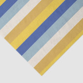 Moderne blaugelbe goldene Streifen Hanukkah Seidenpapier (Detail)