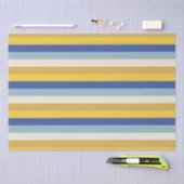Moderne blaugelbe goldene Streifen Hanukkah Seidenpapier (Handwerk)
