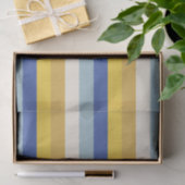 Moderne blaugelbe goldene Streifen Hanukkah Seidenpapier (Geschenk)