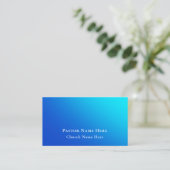 Moderne Blaugradient benutzerdefinierte Text-QR-Co Visitenkarte (Stehend Vorderseite)