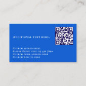 Moderne Blaugradient benutzerdefinierte Text-QR-Co Visitenkarte (Rückseite)